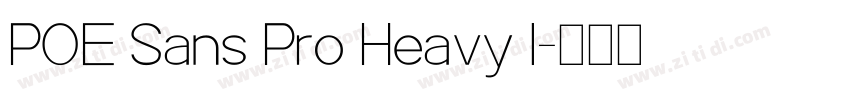POE Sans Pro Heavy I字体转换